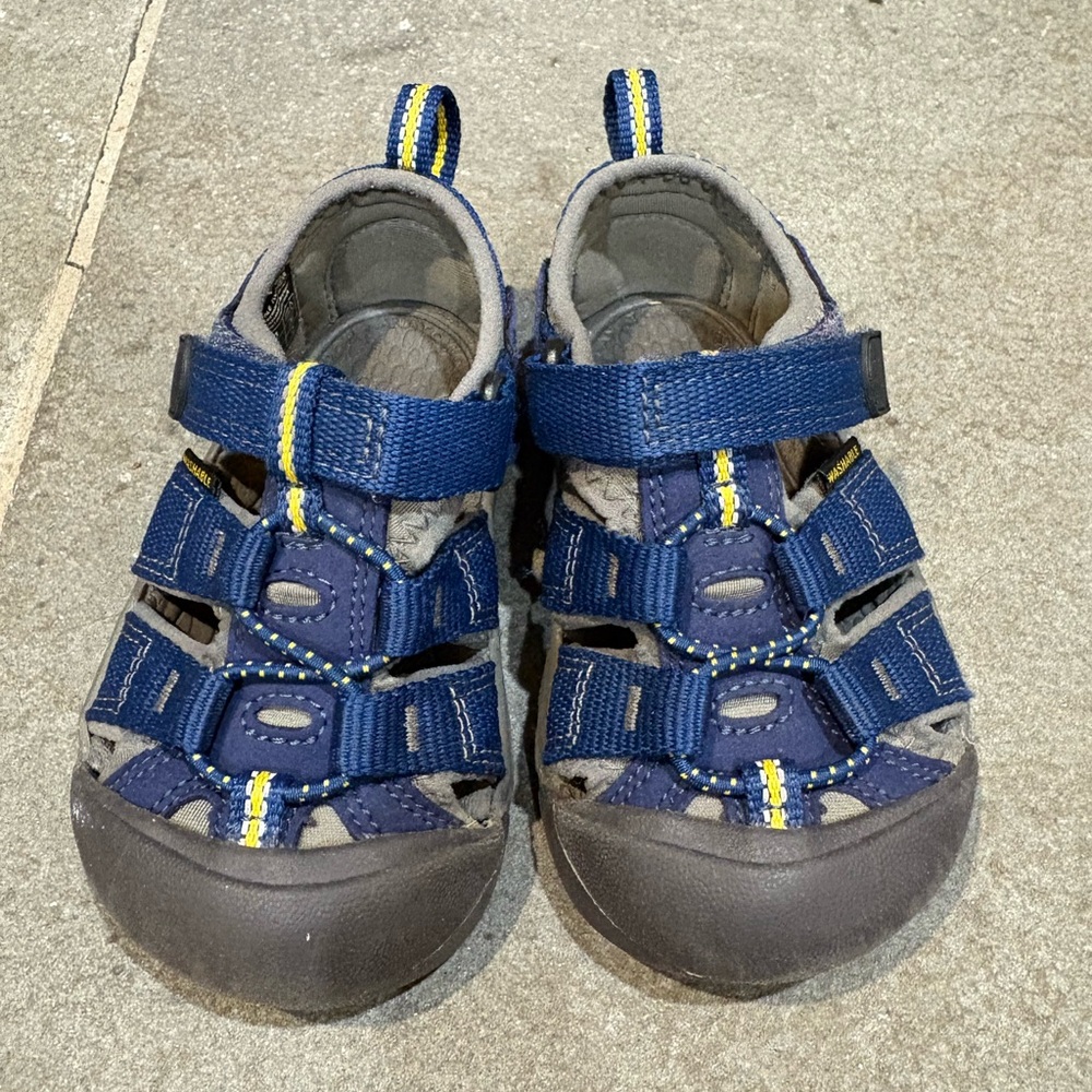 Keen Navy and Yellow Kids Sandals
